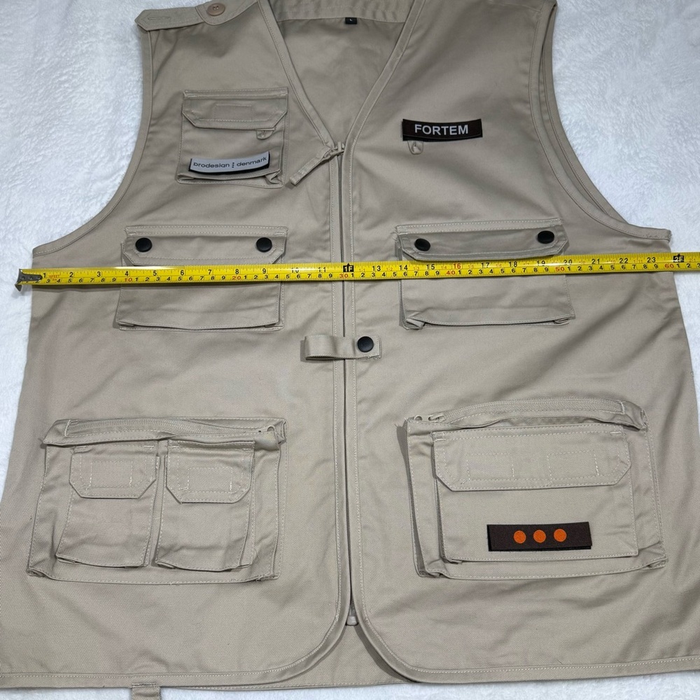Fortem Utility Vest Prodesign Denmark Multi Pocket Workwear Size L - Picture 12 of 13